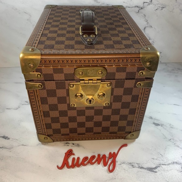 Louis Vuitton Handbags - Louis Vuitton Damier Trunk Boite Flacons Ebene Beauty Case Monogram Train Vanity